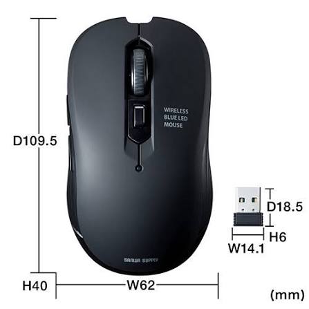 サンワサプライ ワイヤレスマウス 400-MA097